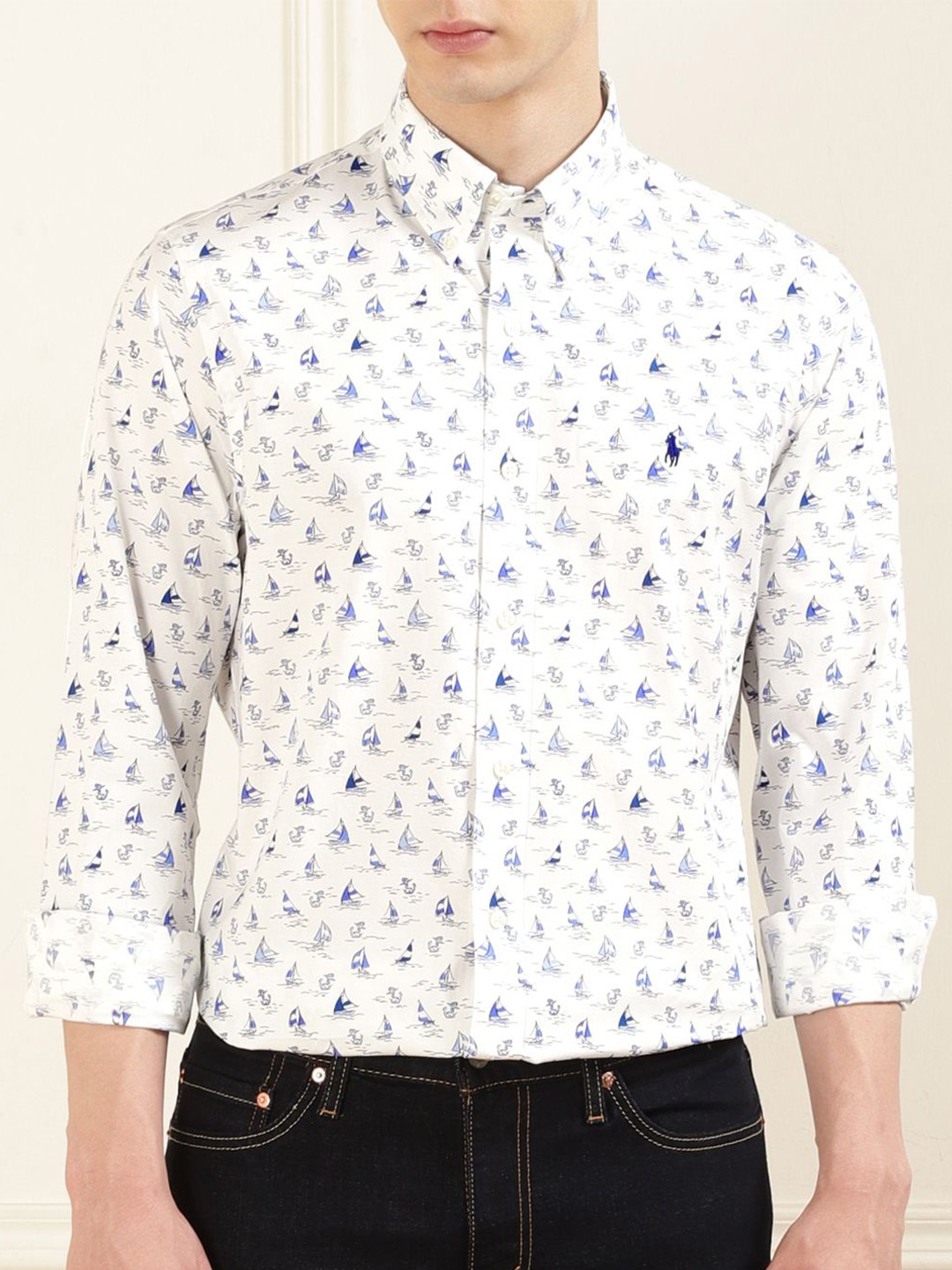 

Polo Ralph Lauren Conversational Cotton Shirt, White