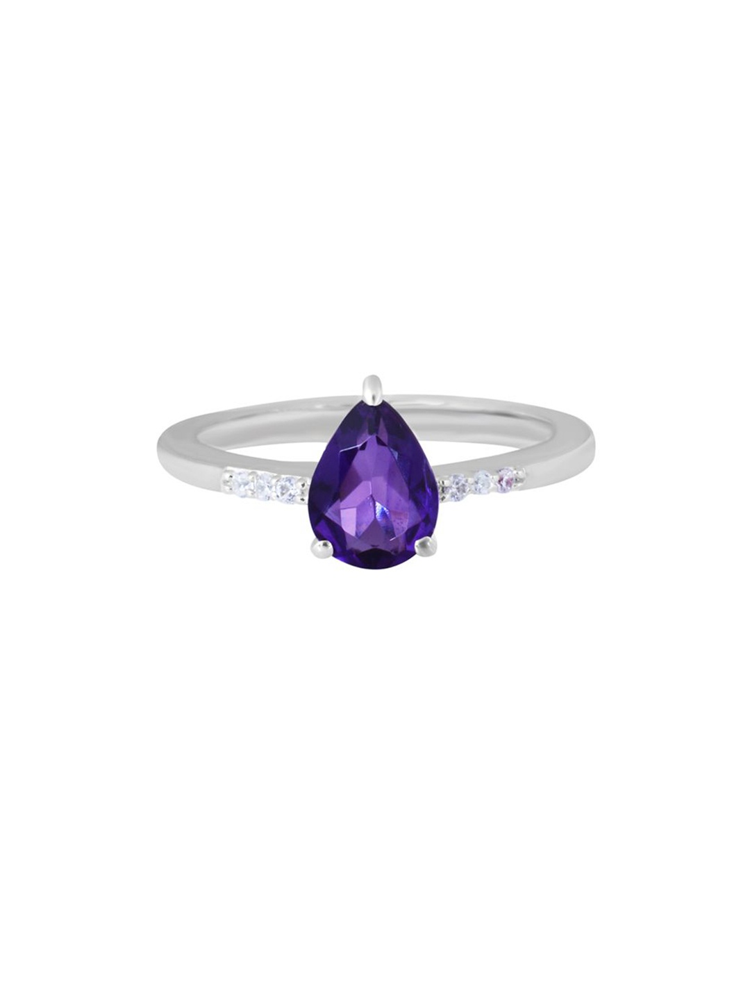 

HIFLYER JEWELS Women Amethyst Studded Finger Ring, Purple