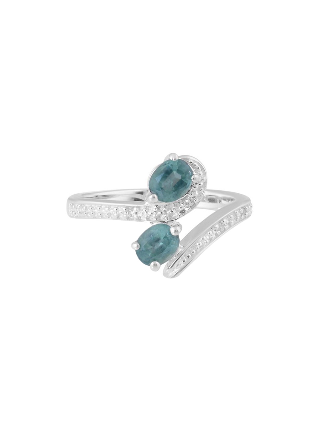 

HIFLYER JEWELS 925 Amethyst Studded Finger Ring, Green
