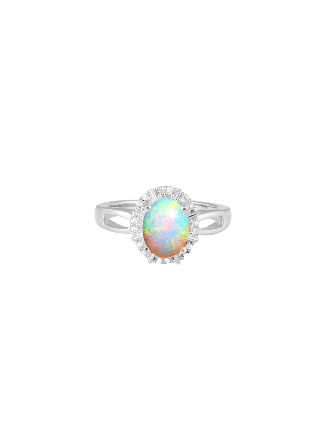 

HIFLYER JEWELS 925 Sterling Silver Stone-Studded Finger Ring