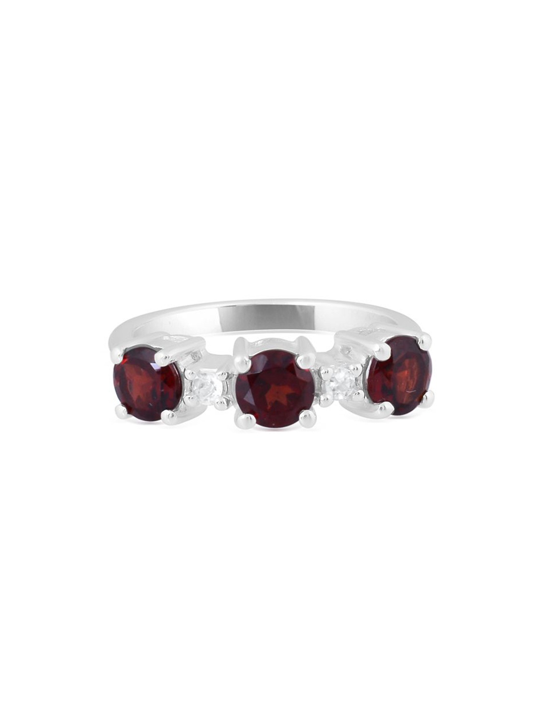 

HIFLYER JEWELS 925 Sterling Silver Stone-Studded Finger Ring