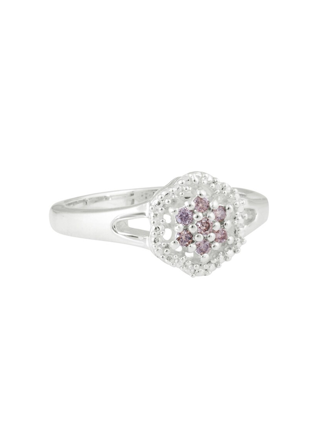 

HIFLYER JEWELS 925 Sterling Silver Stone-Studded Finger Ring