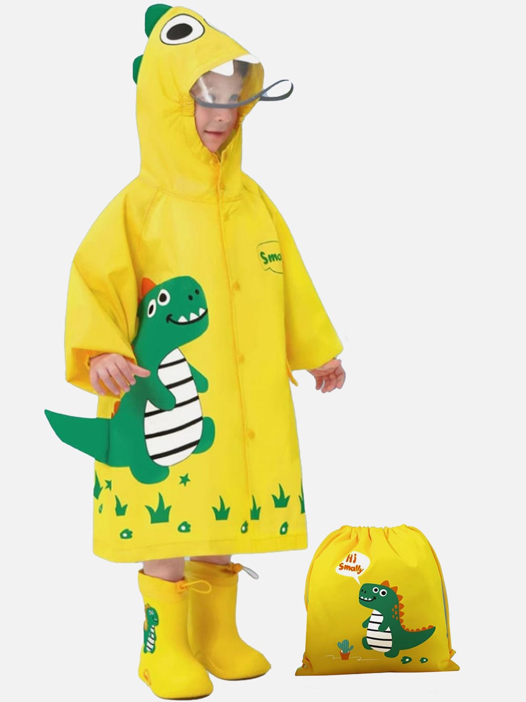 

Little Surprise Box LLP Kids Waterproof Rain Jacket, Yellow