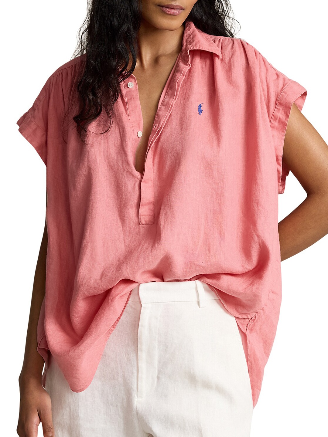 

Polo Ralph Lauren Women Regular Fit Spread Collar Shirt, Pink