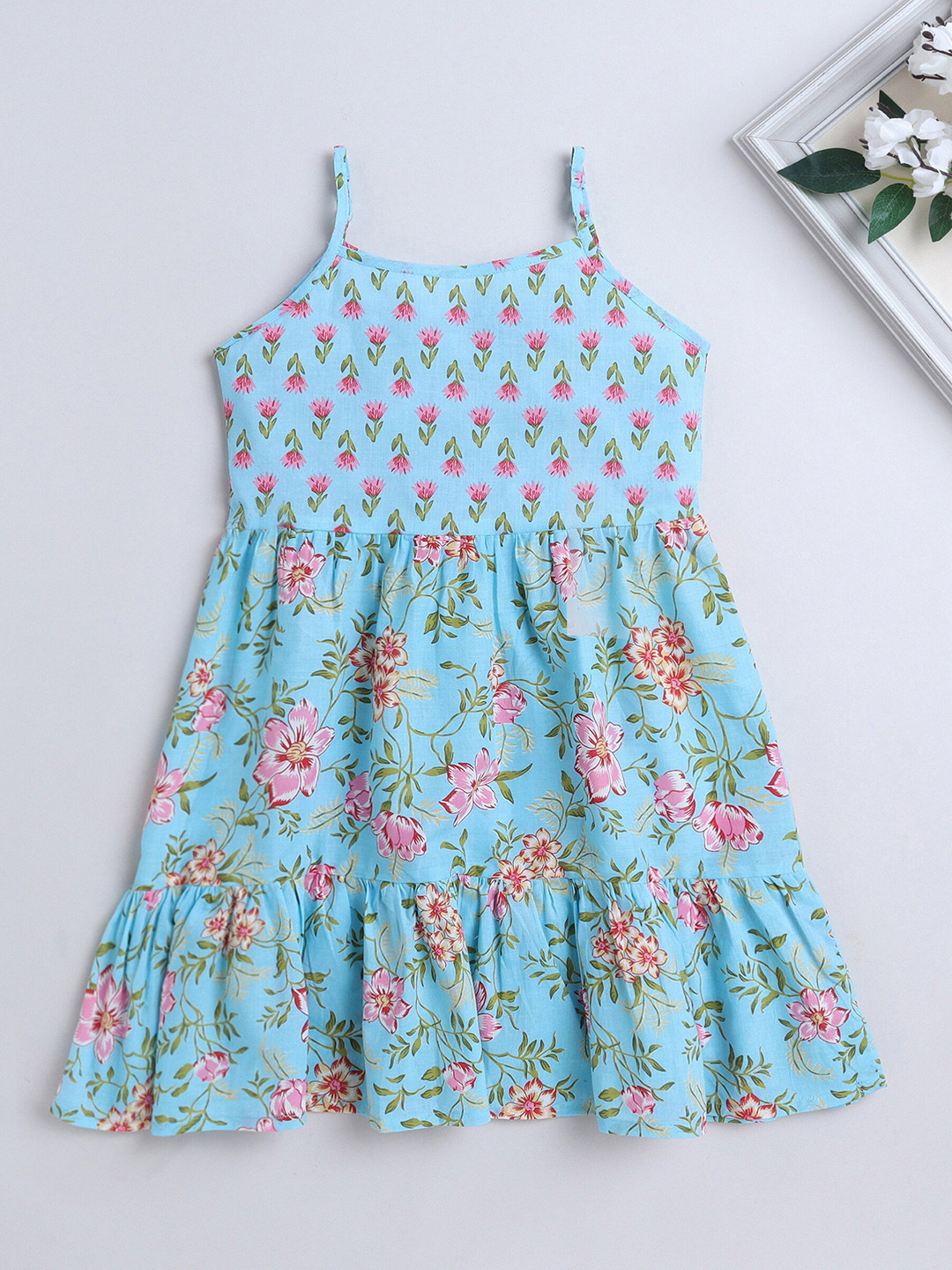 

The Magic Wand Floral Print A-Line Dress, Blue