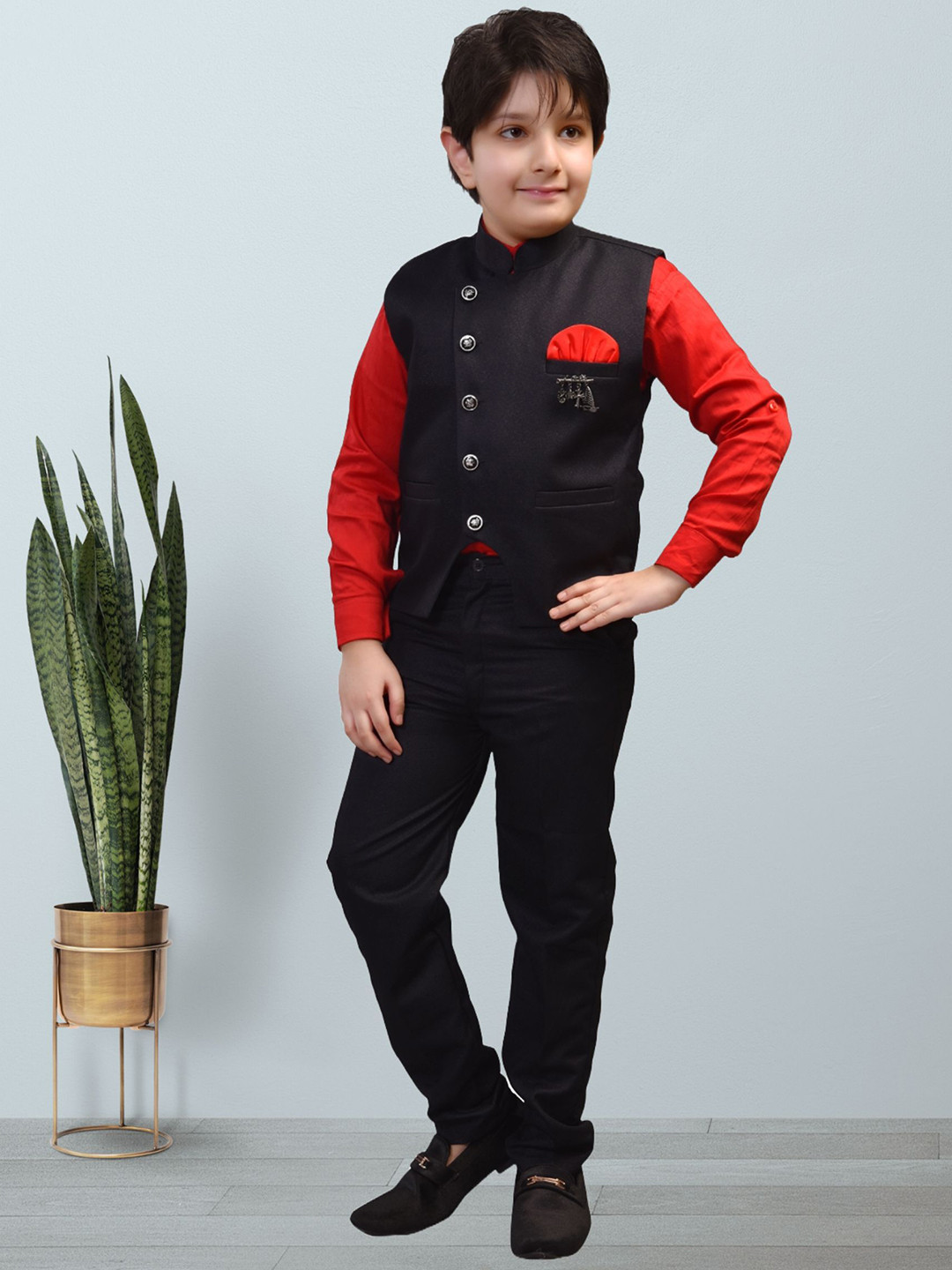 

BAESD 3-Pcs Party Suit, Wedding and all Ocassions, Black
