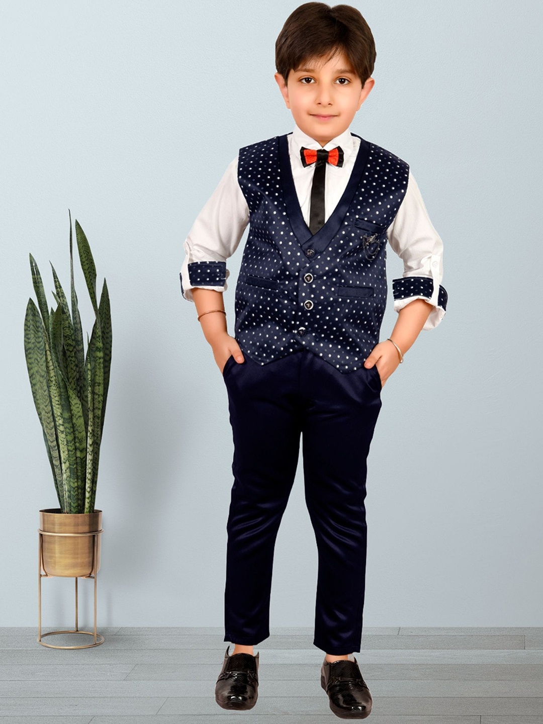

BAESD Boys Suit for Party, Wedding and all Ocassions. Two-Piece Party Suit, Navy blue