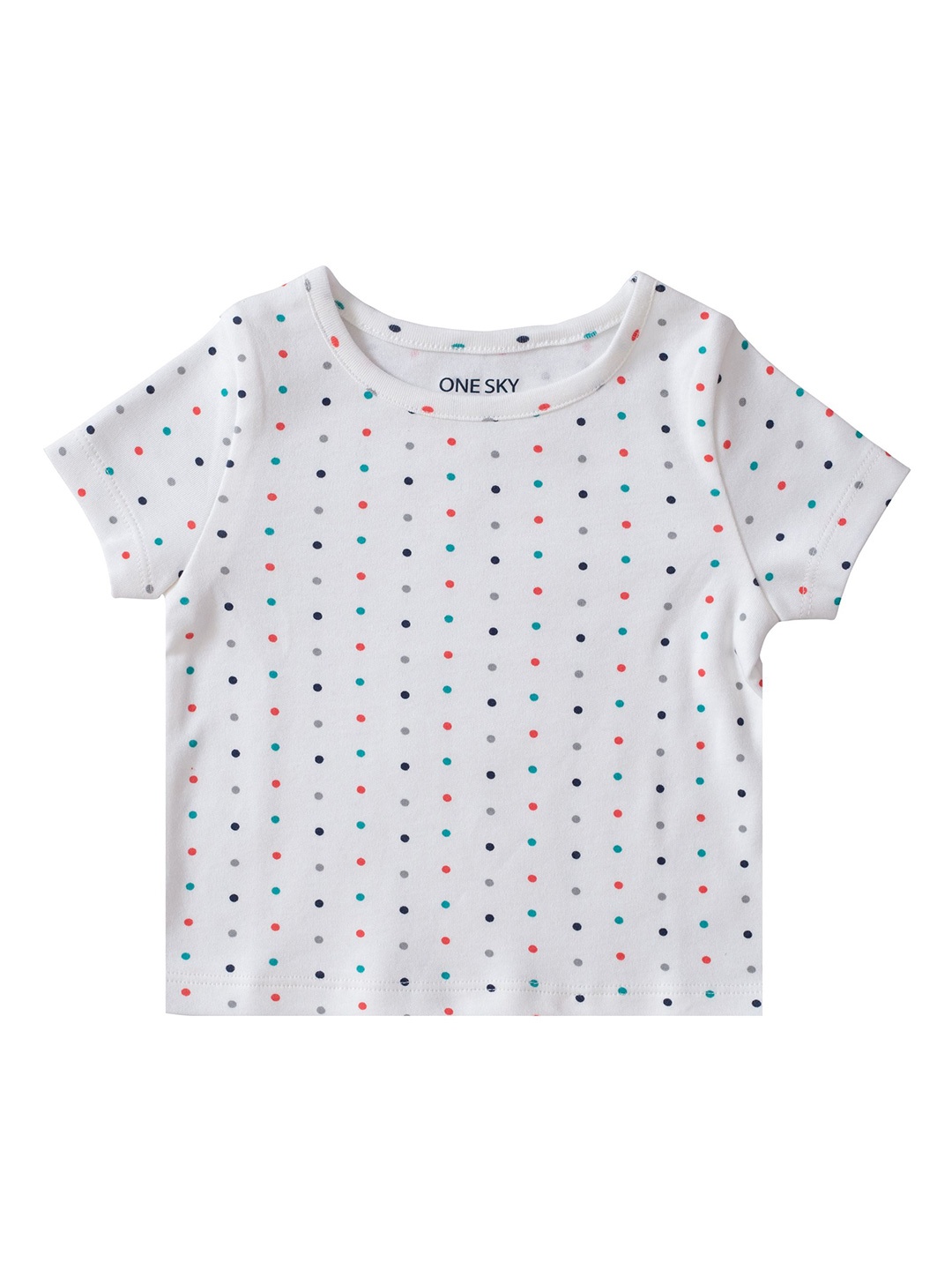 

ONE SKY Kids Printed Pockets T-shirt, White