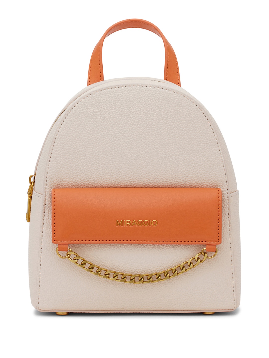 

MIRAGGIO Women Colourblocked Backpack, Off white