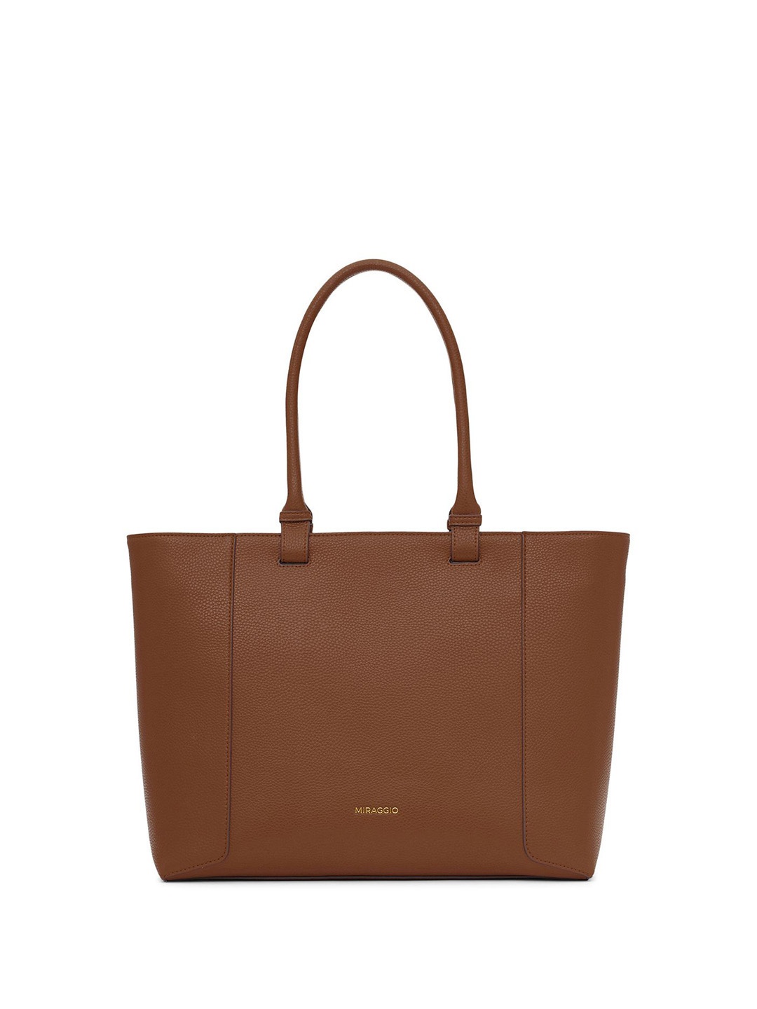 

MIRAGGIO Kris Brown Structured Shoulder Tote Bag