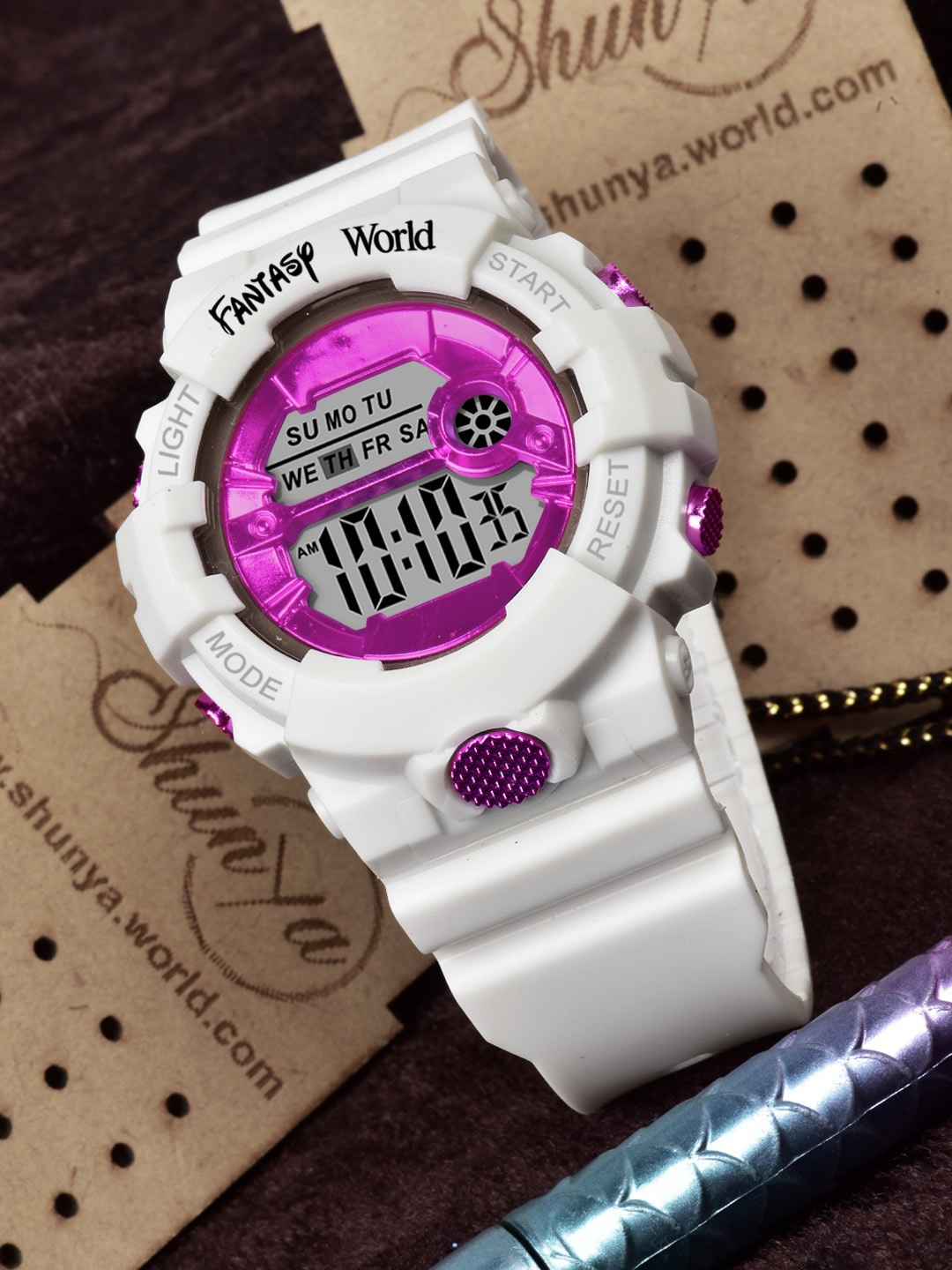 

Fantasy World Kids Dial & Bracelet Style Analogue and Digital Watch FW24-Sport-022-WH-PR, White