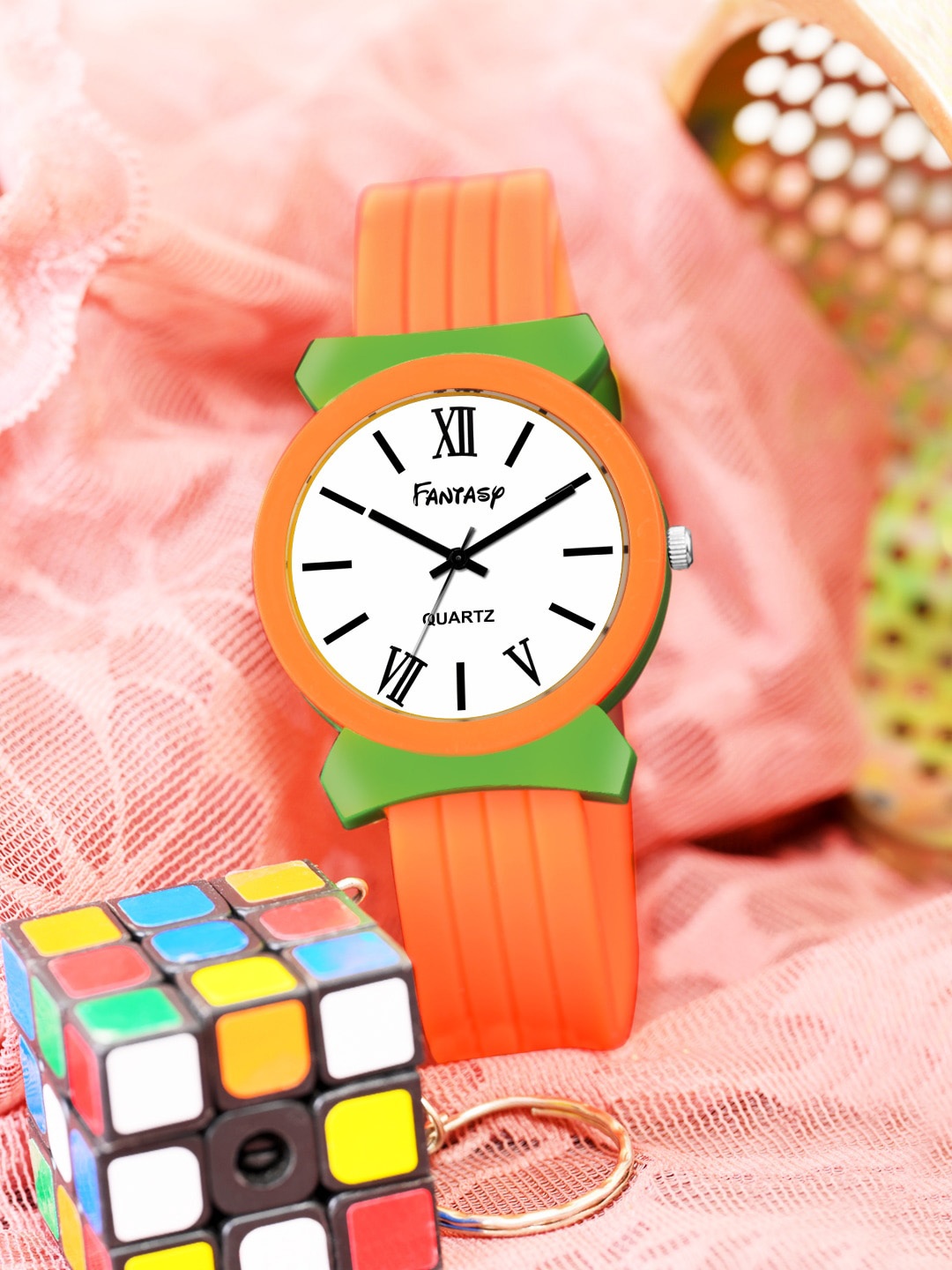 

Fantasy World Kids Printed Dial & Straps Analogue Watch FW24-9002-OR, White