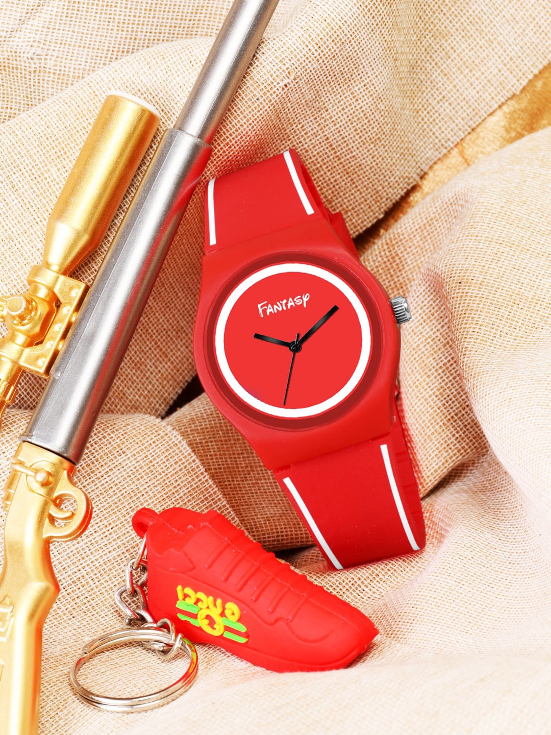 

Fantasy World Kids Dial & Bracelet Style Straps Analogue Watch FW24-9003-RD, Red