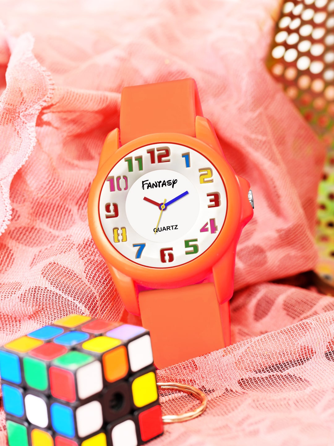 

Fantasy World Kids Printed Dial & Straps Analogue Watch FW24-9011-OR, White