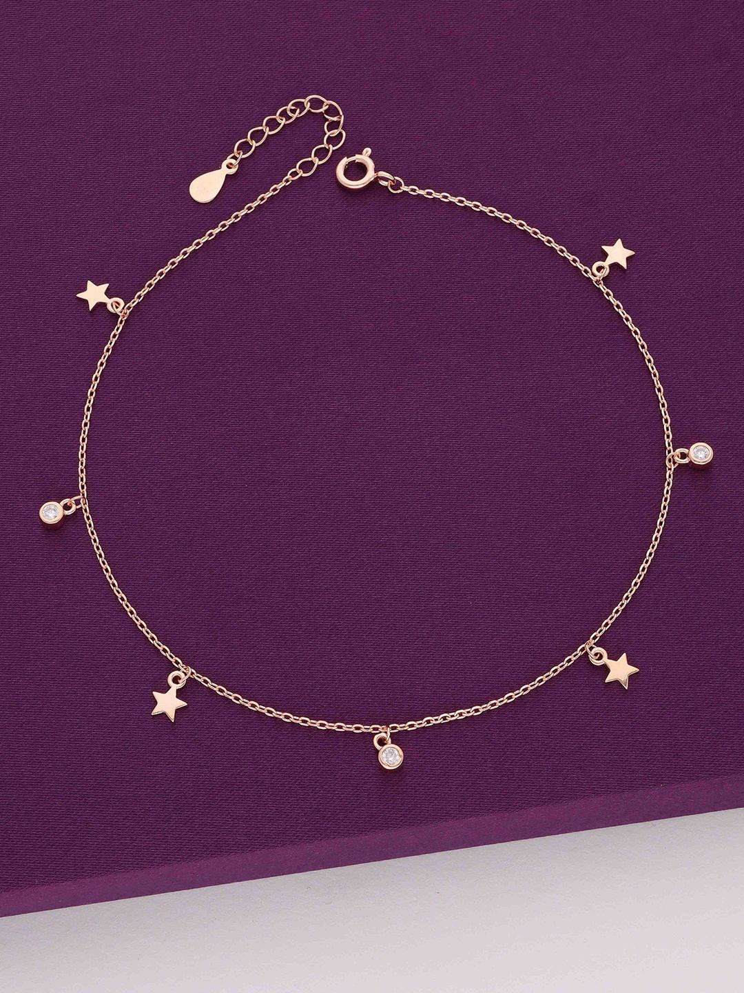 

KAI JEWEL women Plated Anklet, Rose gold