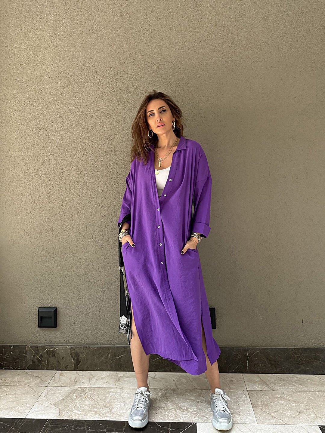 

LULU & SKY Women A-Line Maxi Dress, Purple