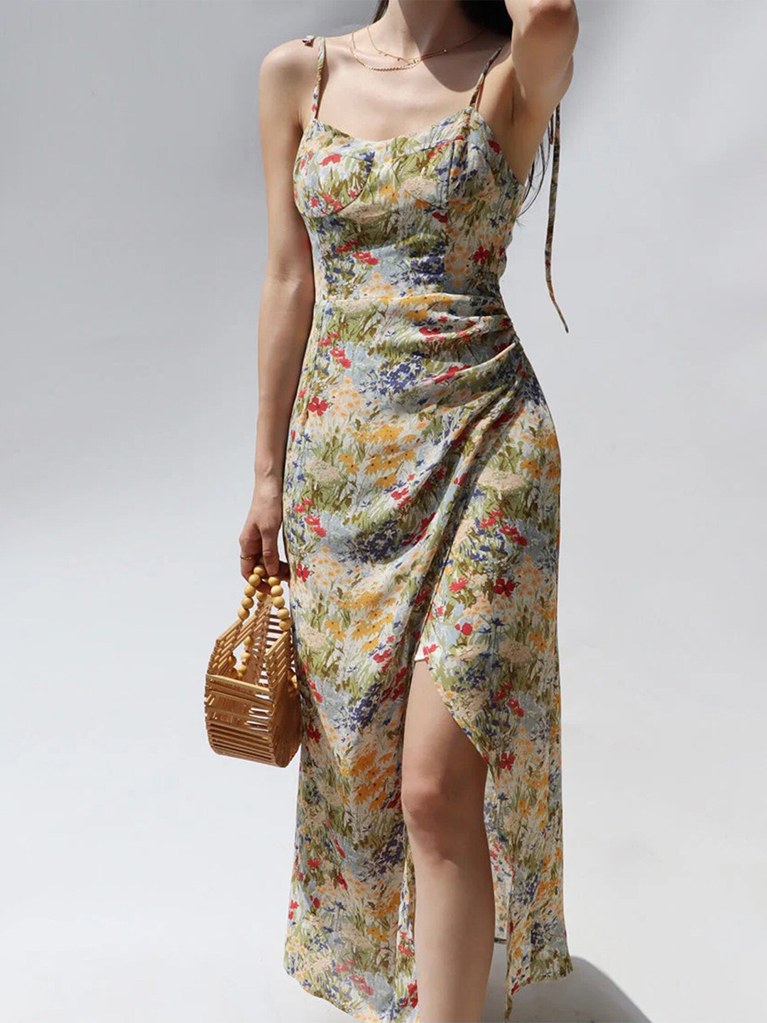 

LULU & SKY Floral Print Sheath Midi Dress, Multi