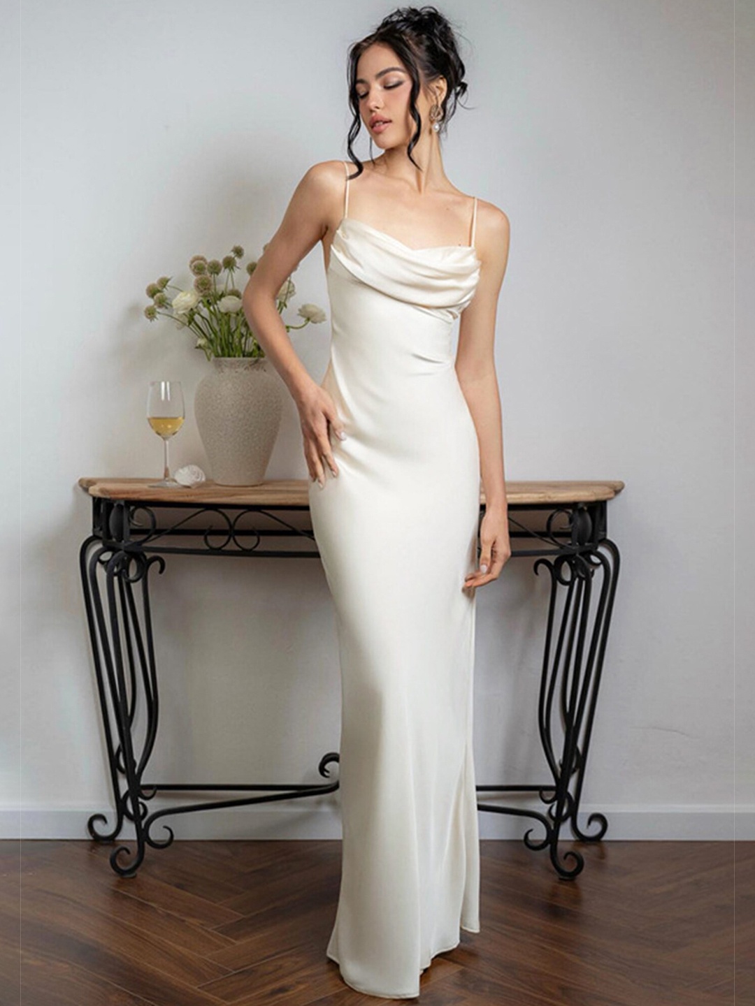 

LULU & SKY Women Maxi Dress, Beige