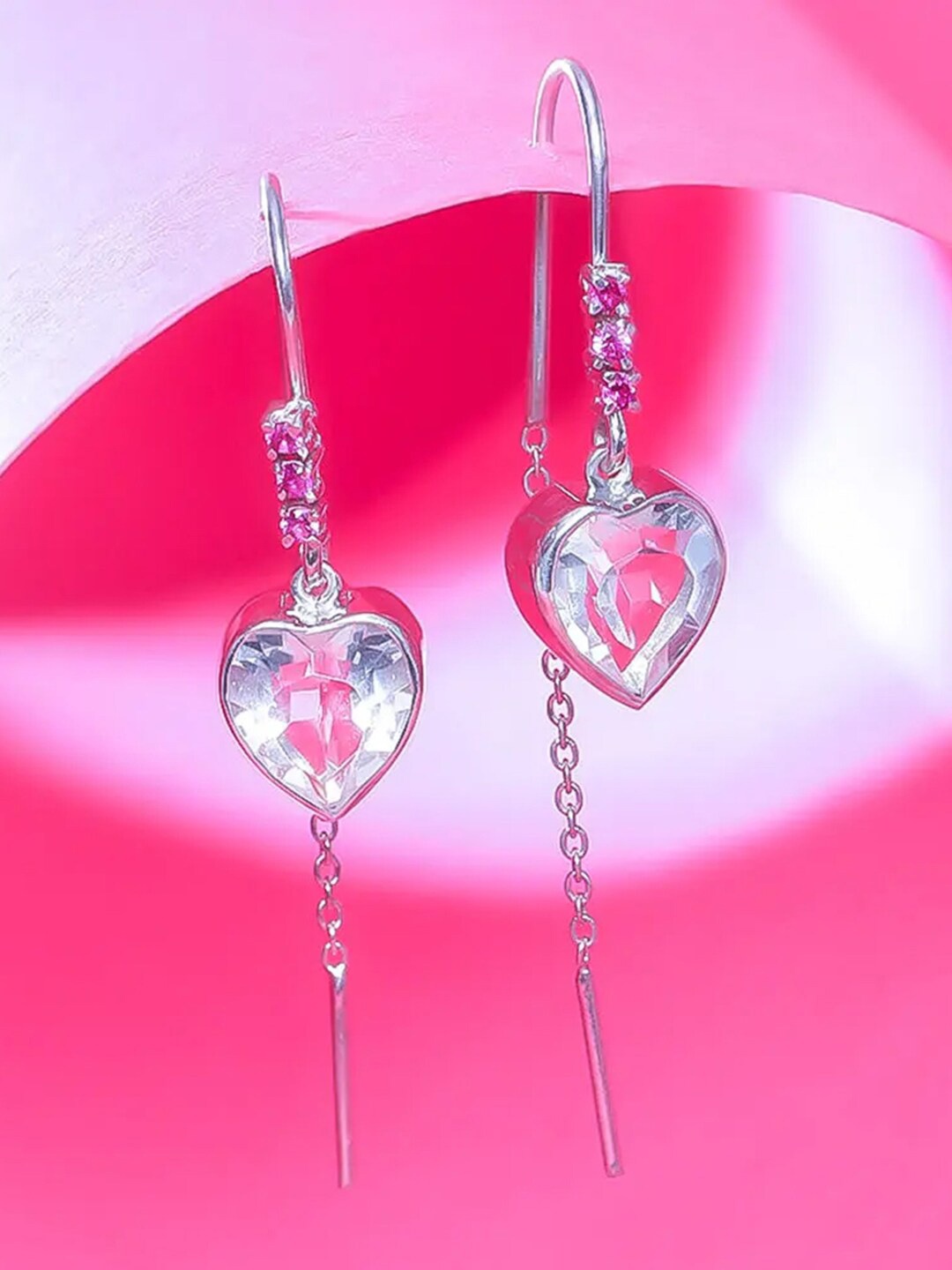 

Unniyarcha Artificial Stones Contemporary Drop Earrings, Silver
