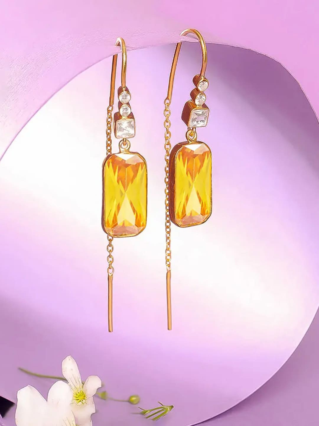 

Unniyarcha Contemporary Drop Earrings, Silver