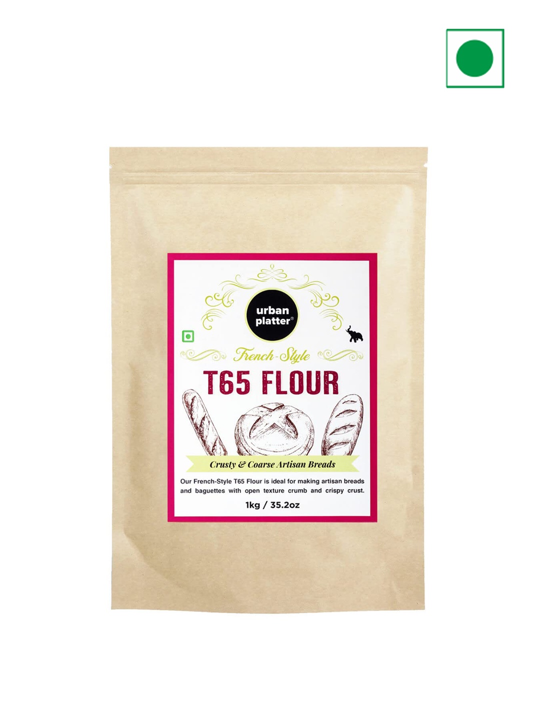 

URBAN PLATTER French Style T65 Flour 1 kg, White