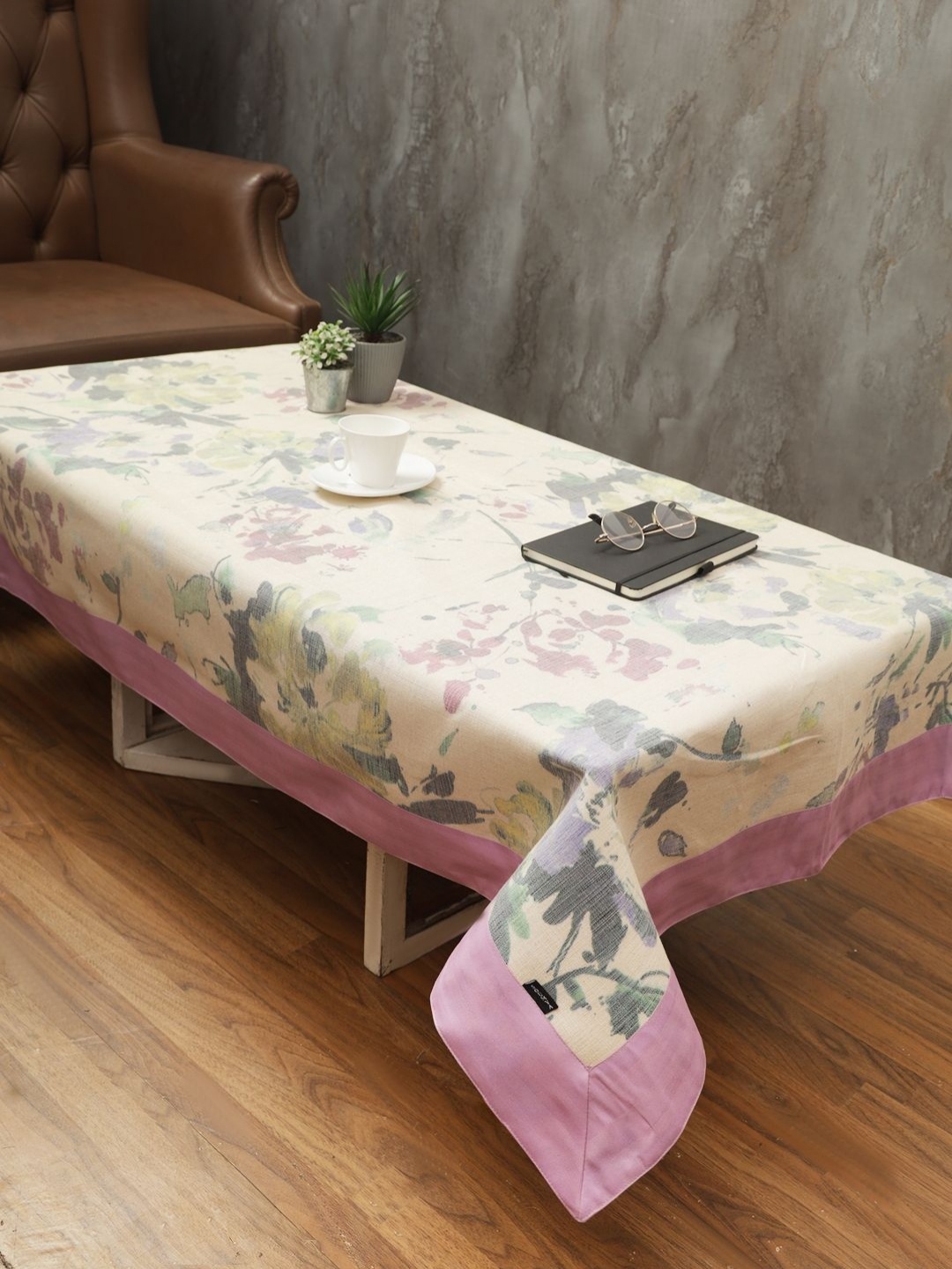 

Soumya Green Floral Printed 2-Seater Table Cover
