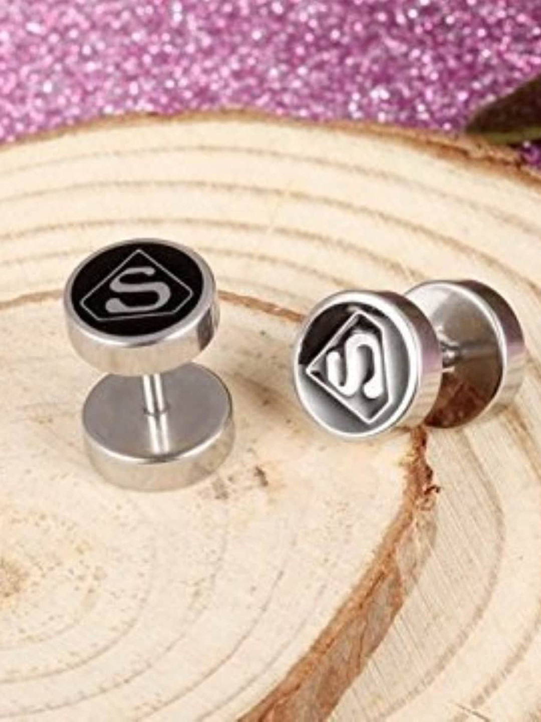 

EL REGALO Contemporary Studs Earrings, Silver