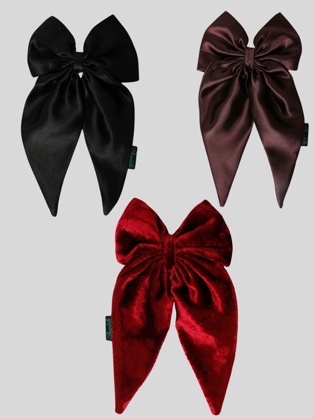 

Arendelle Women Set Of 3 Alligator Hair Clip, Black