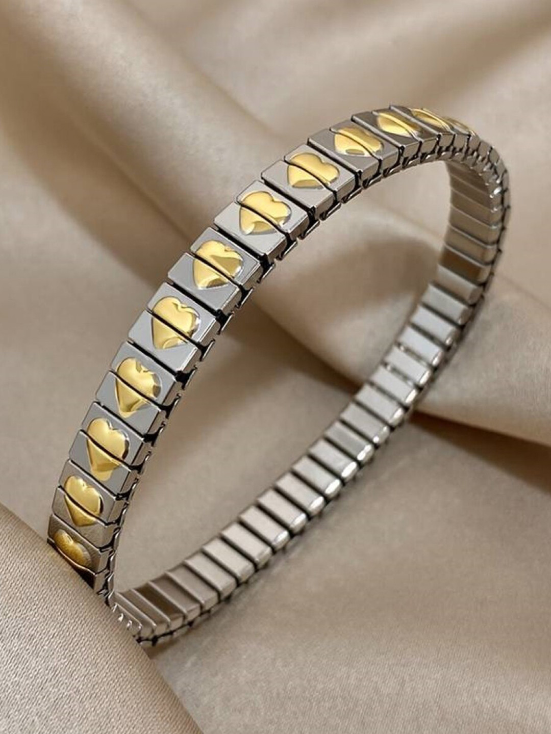 

EL REGALO Women Silver-Plated Kada Bracelet, Gold