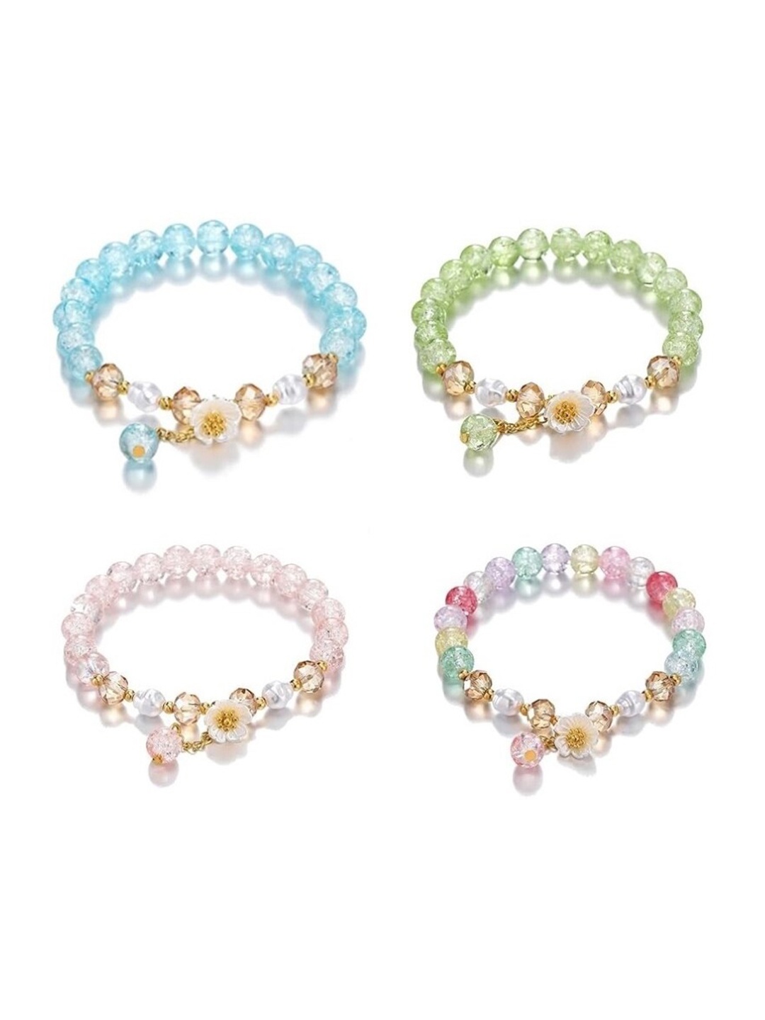 

EL REGALO Women Pack Of 4 Bracelet, Pink