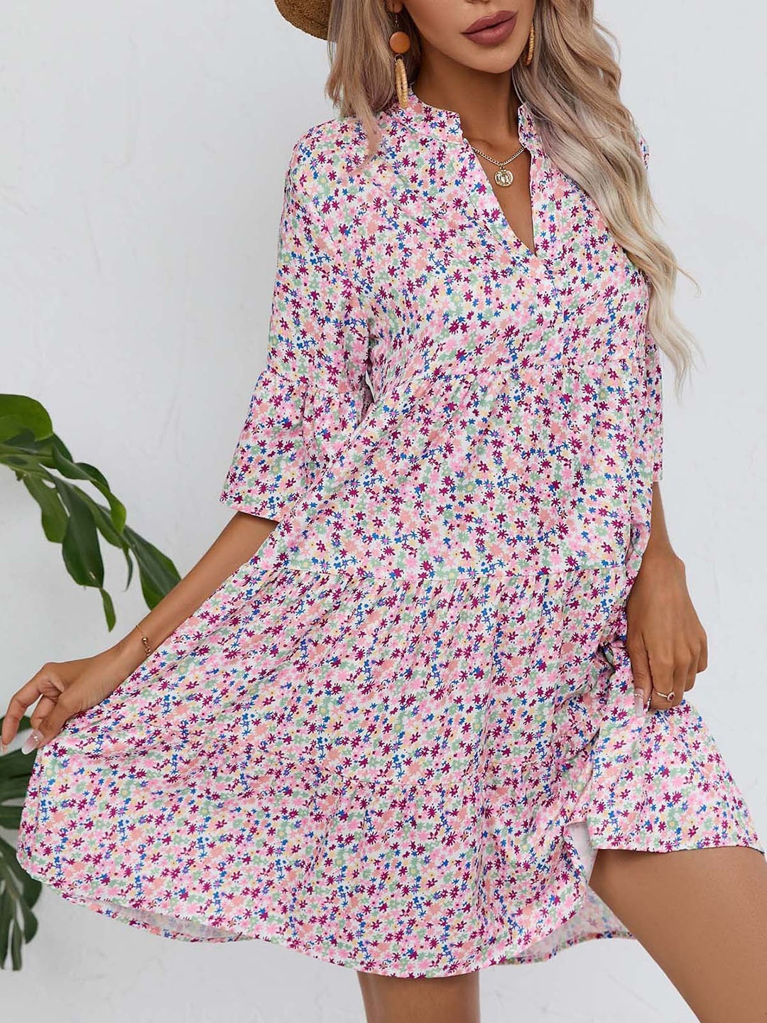 

StyleCast Floral Print A-Line Dress, Pink