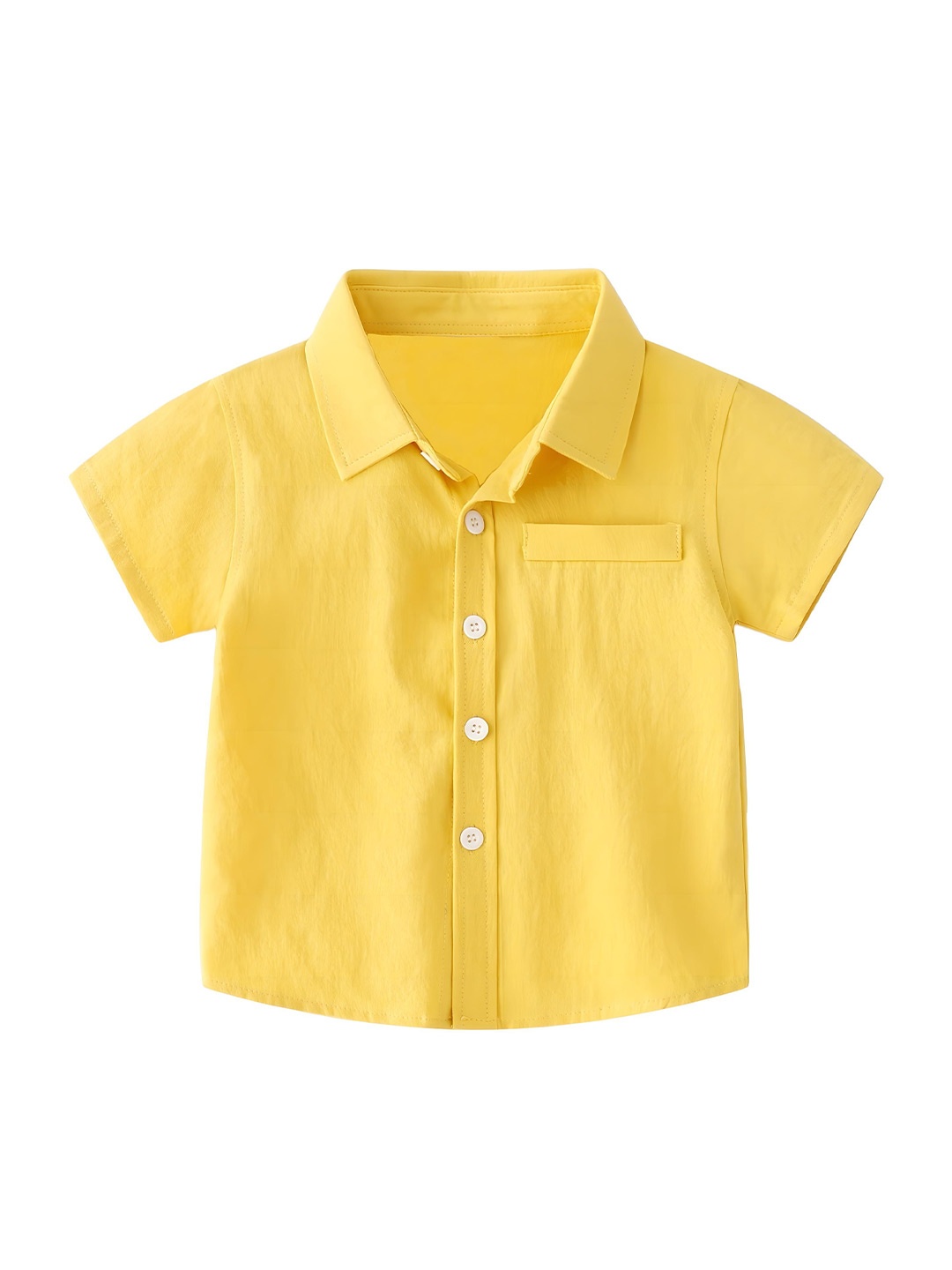 

BAESD Kids Spread Collar Opaque Cotton Casual Shirt, Yellow