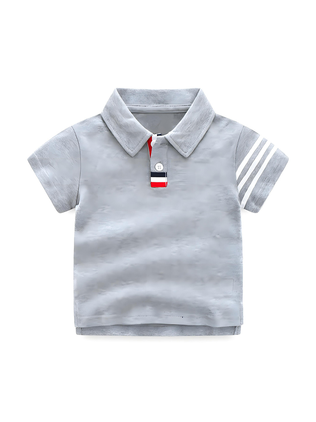 

BAESD Kids Unisex Solid Short Sleeves Polo Collar T-shirt, Grey