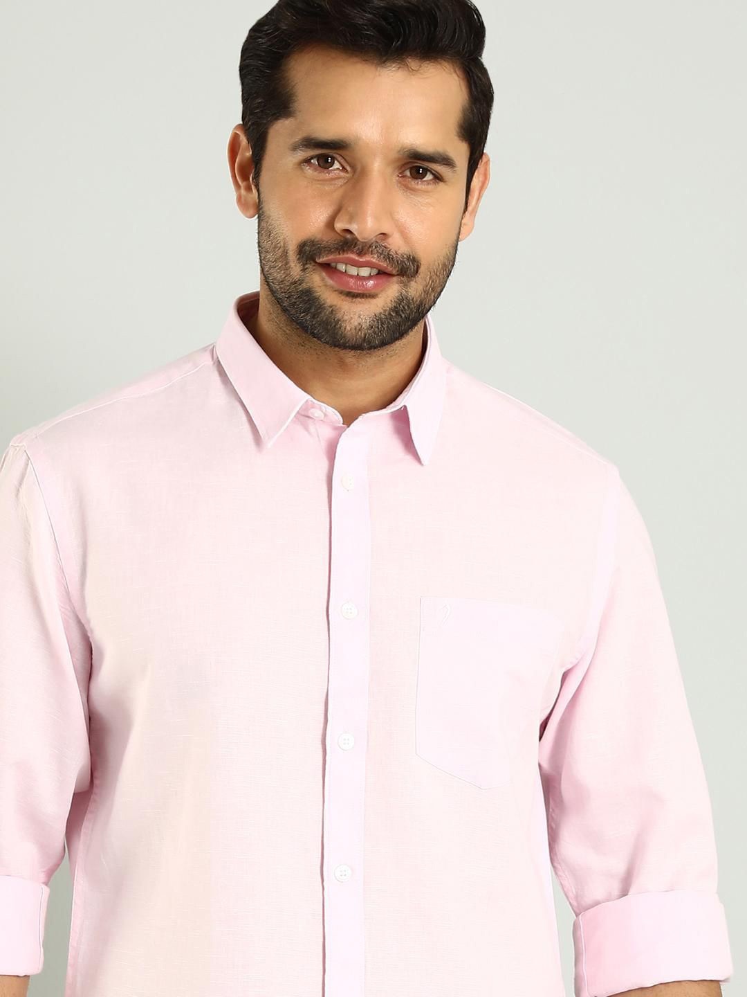

Indian Terrain Classic Slim Fit Cotton Casual Shirt, Pink