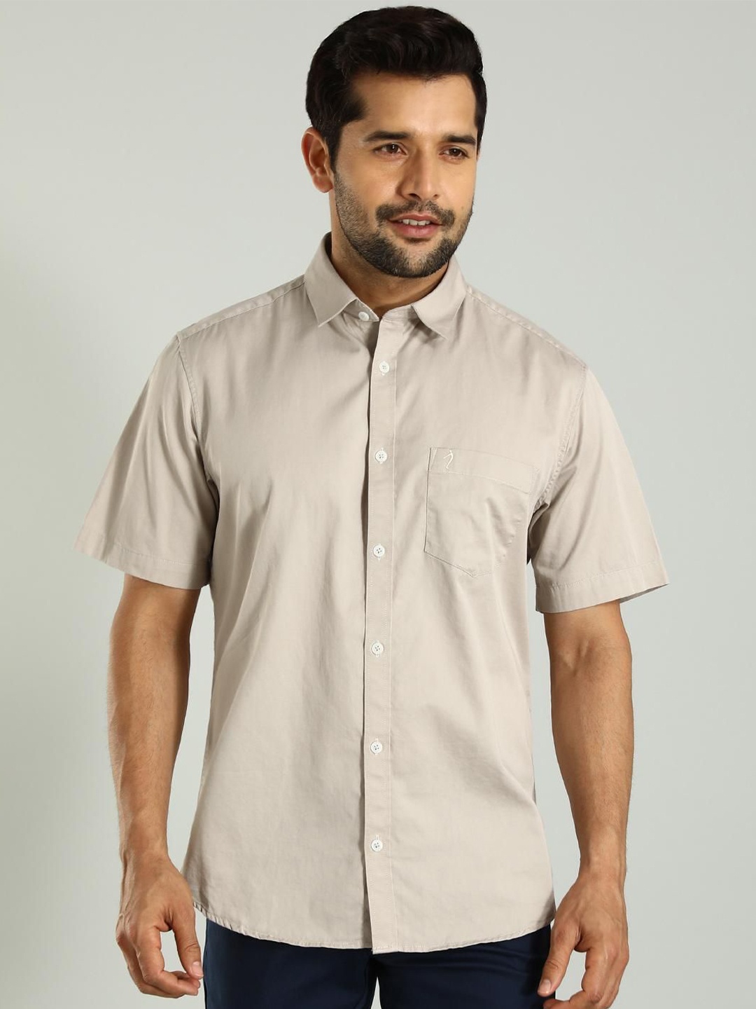 

Indian Terrain Classic Slim Fit Pure Cotton Casual Shirt, White