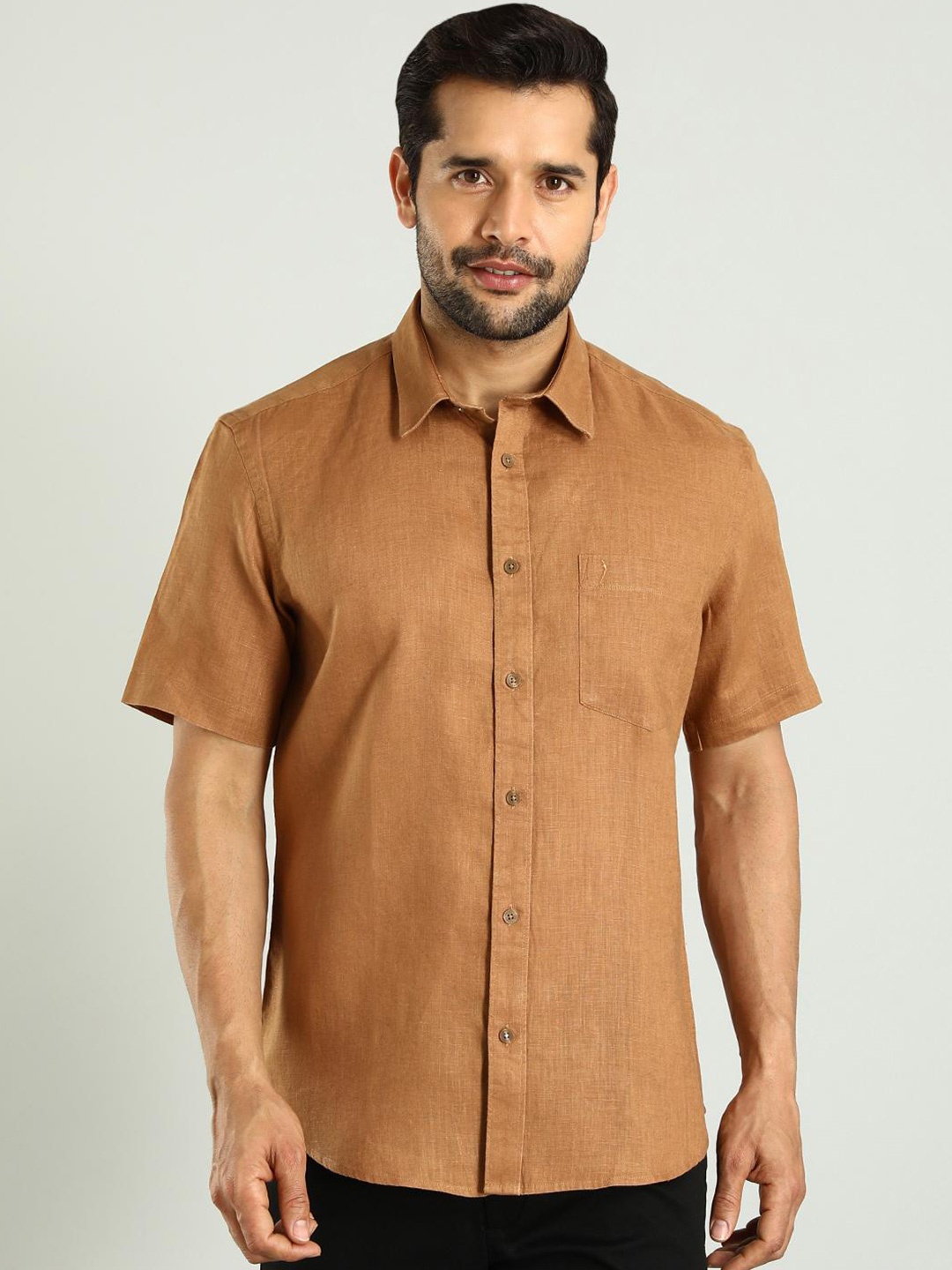 

Indian Terrain Classic Slim Fit Cotton Casual Shirt, Brown