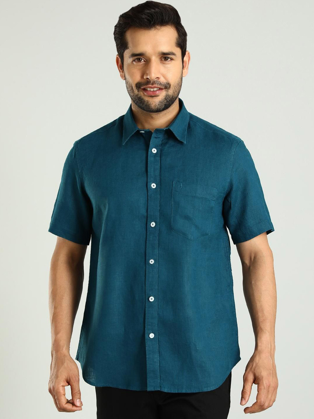

Indian Terrain Classic Slim Fit Casual Shirt, Blue
