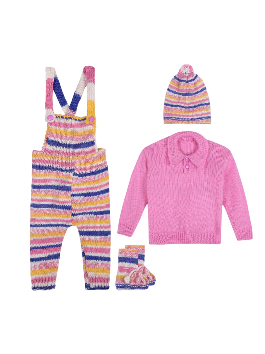 

WINDROP SOLUTIONS Infants Striped Slim Fit Dungarees, Multi
