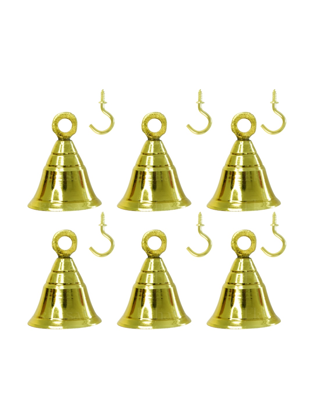

Ekhasa Gold Toned 6 Pieces Textured Pooja Essentials