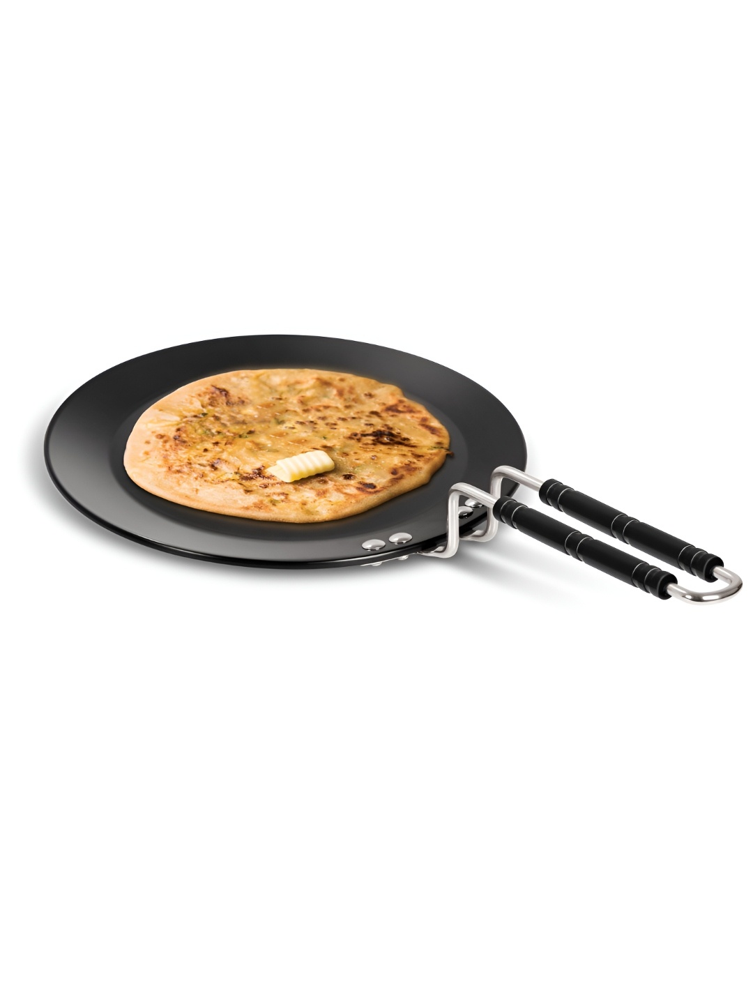 

Milton Procook Granito Induction Hard Roti Tawa Stainless Steel Handle 25 cm, Black