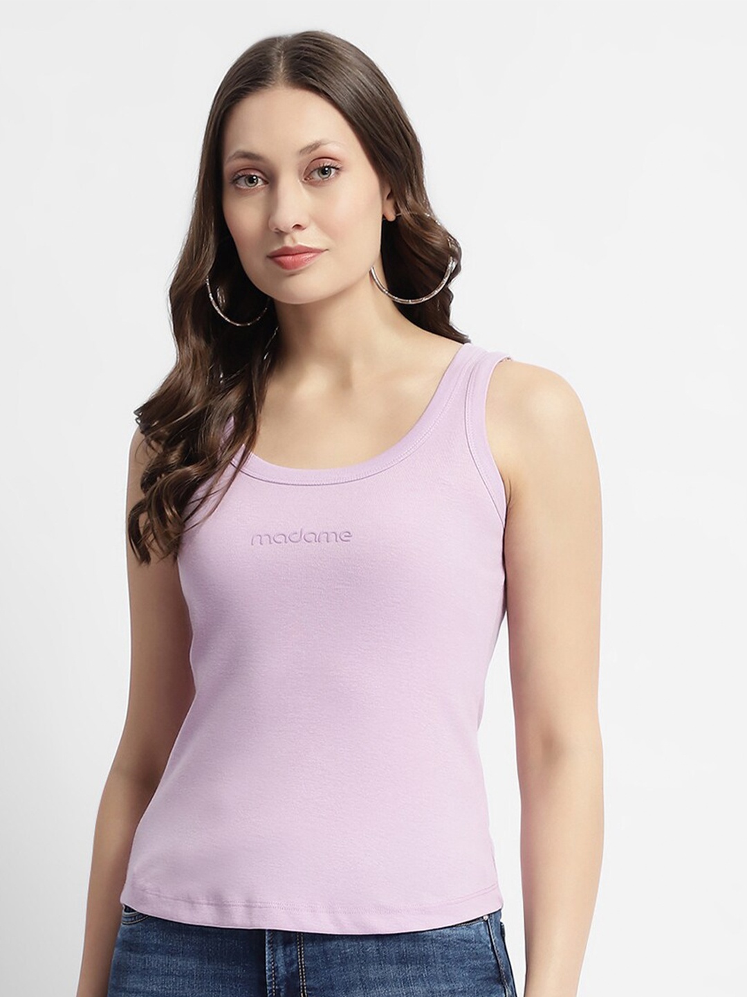 

Madame Women Scoop Neck Tank Top, Purple