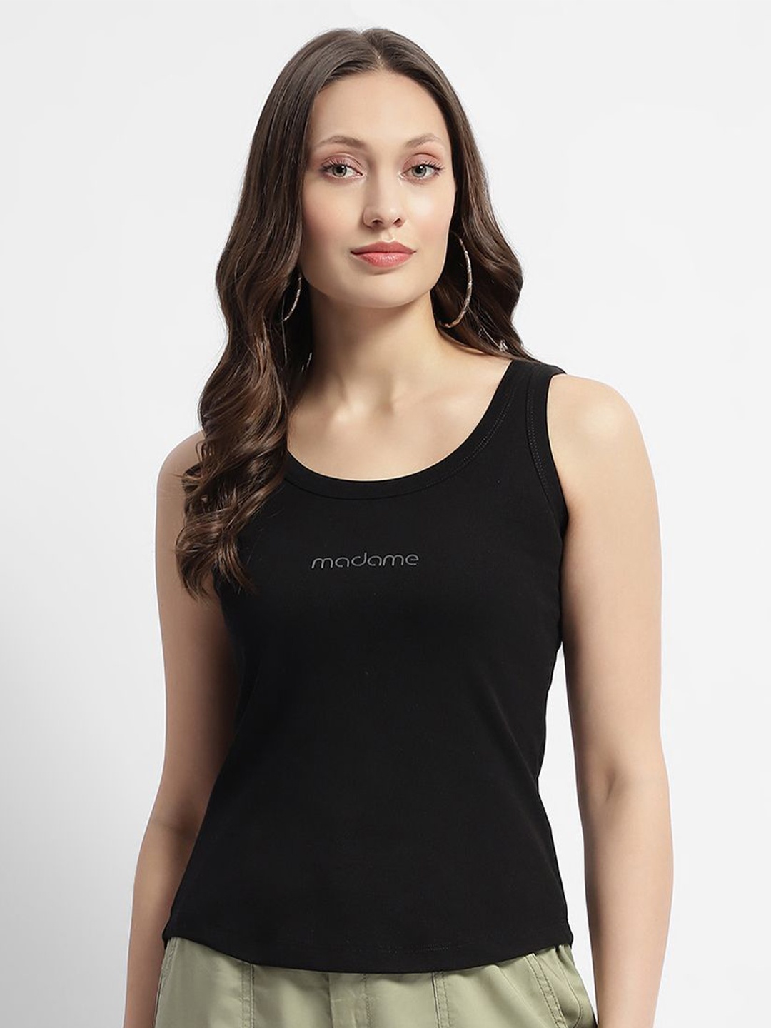 

Madame Women Scoop Neck Tank Top, Black