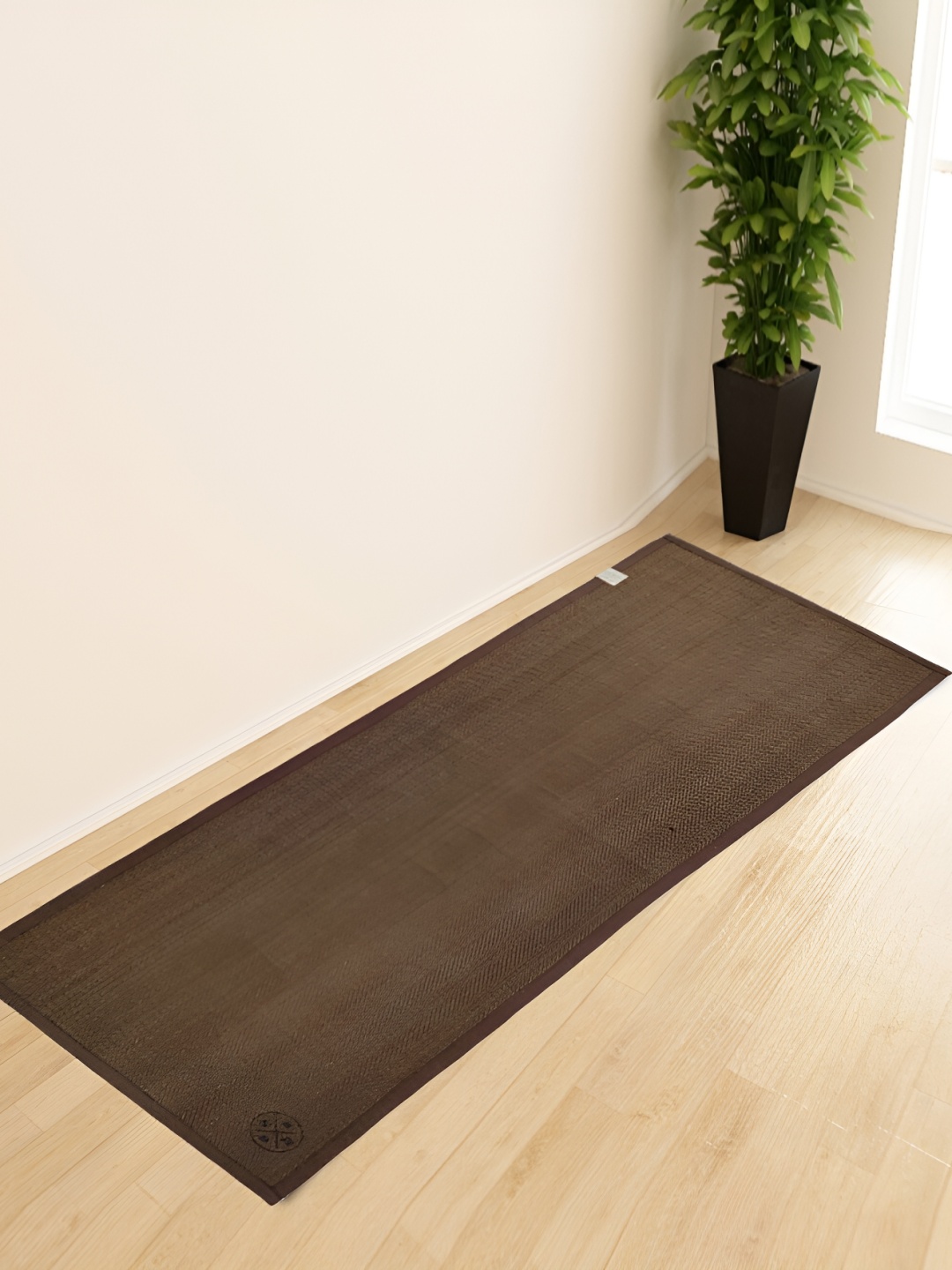 

MASU LIVING Premium Jute & Natural Rubber Self-Design Anti-Skid Yoga Mat, Brown