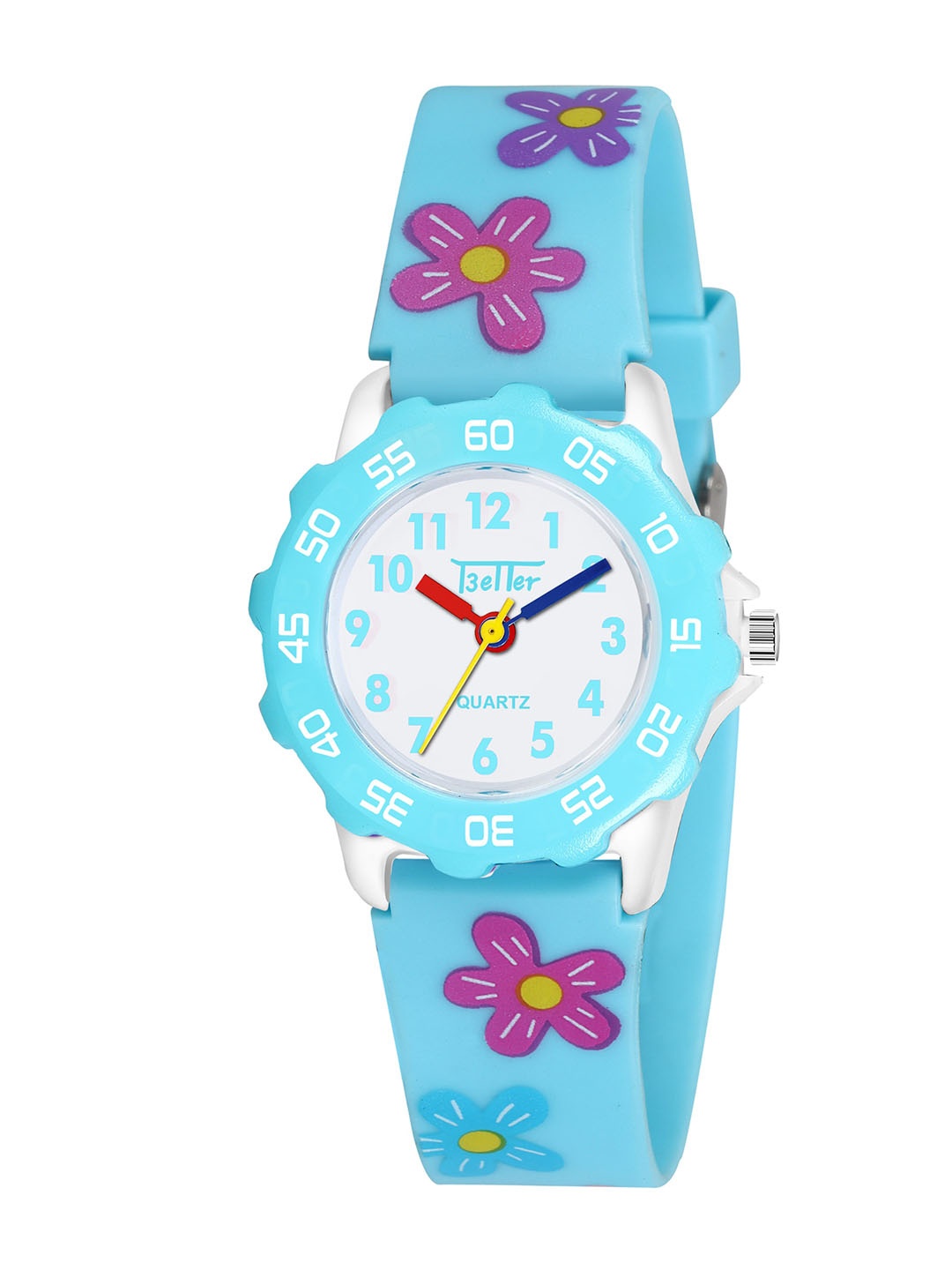 

YOUNG MISSION Kids Printed Dial & Silicon Straps Analogue Better Watches 1210 Sky Blue 01