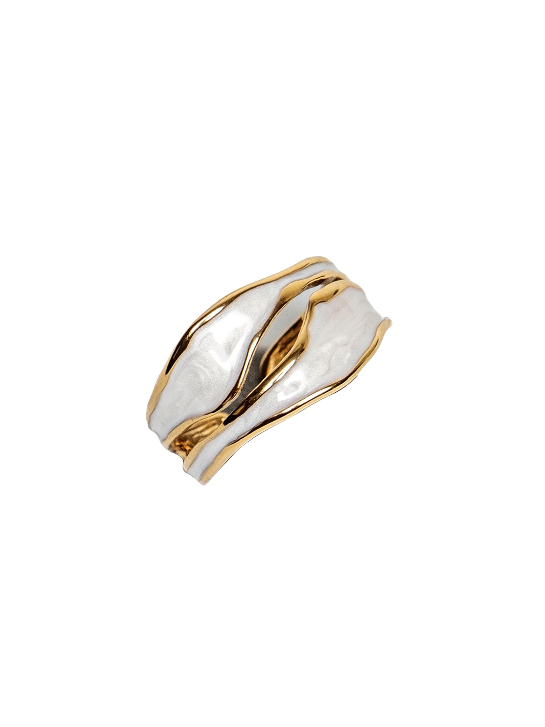 

CHOKORE Women Gold-Plated Enamelled Finger Ring