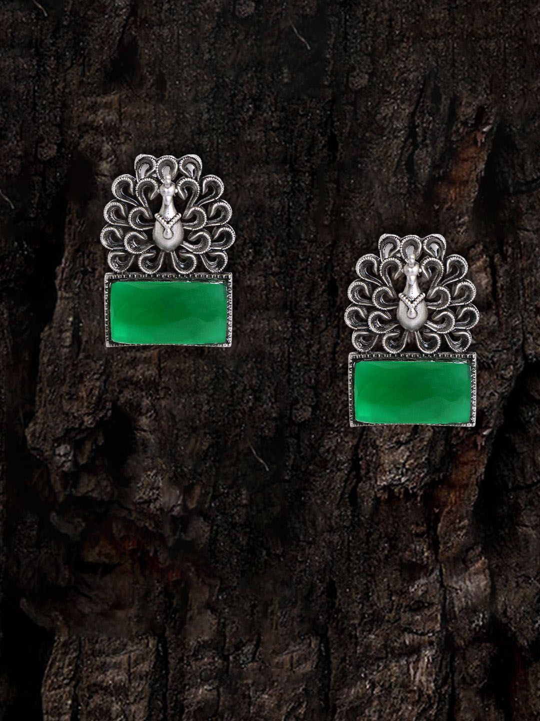 

Adwitiya Collection Silver-Plated Classic Studs Earrings