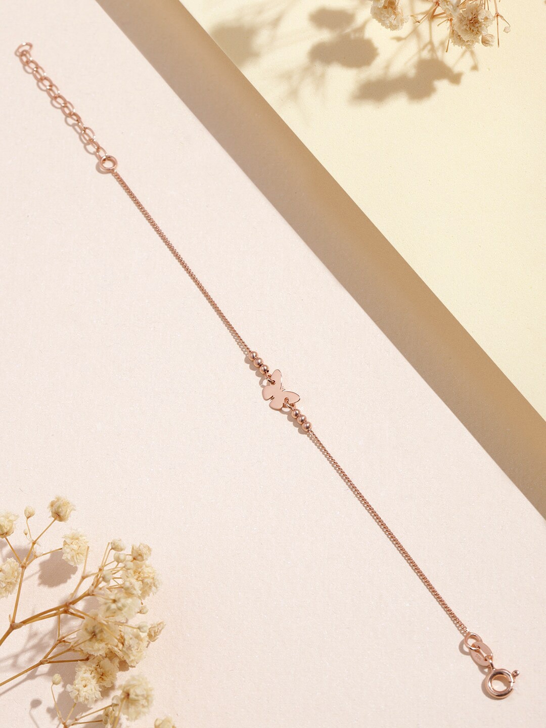 

Zavya Women 925 Sterling Silver Rose Gold-Plated Link Bracelet