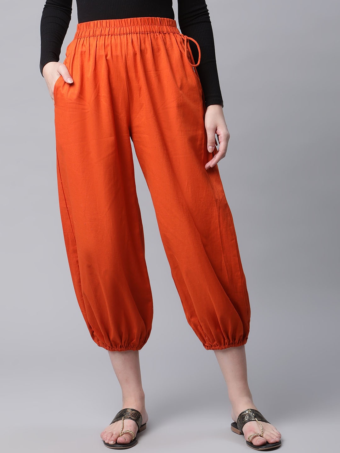 

Molcha Women Pure Cotton Salwar, Rust