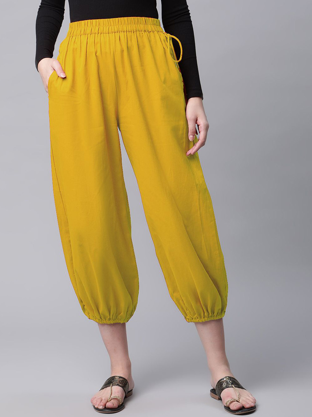 

Molcha Women Pure Cotton Salwar, Yellow