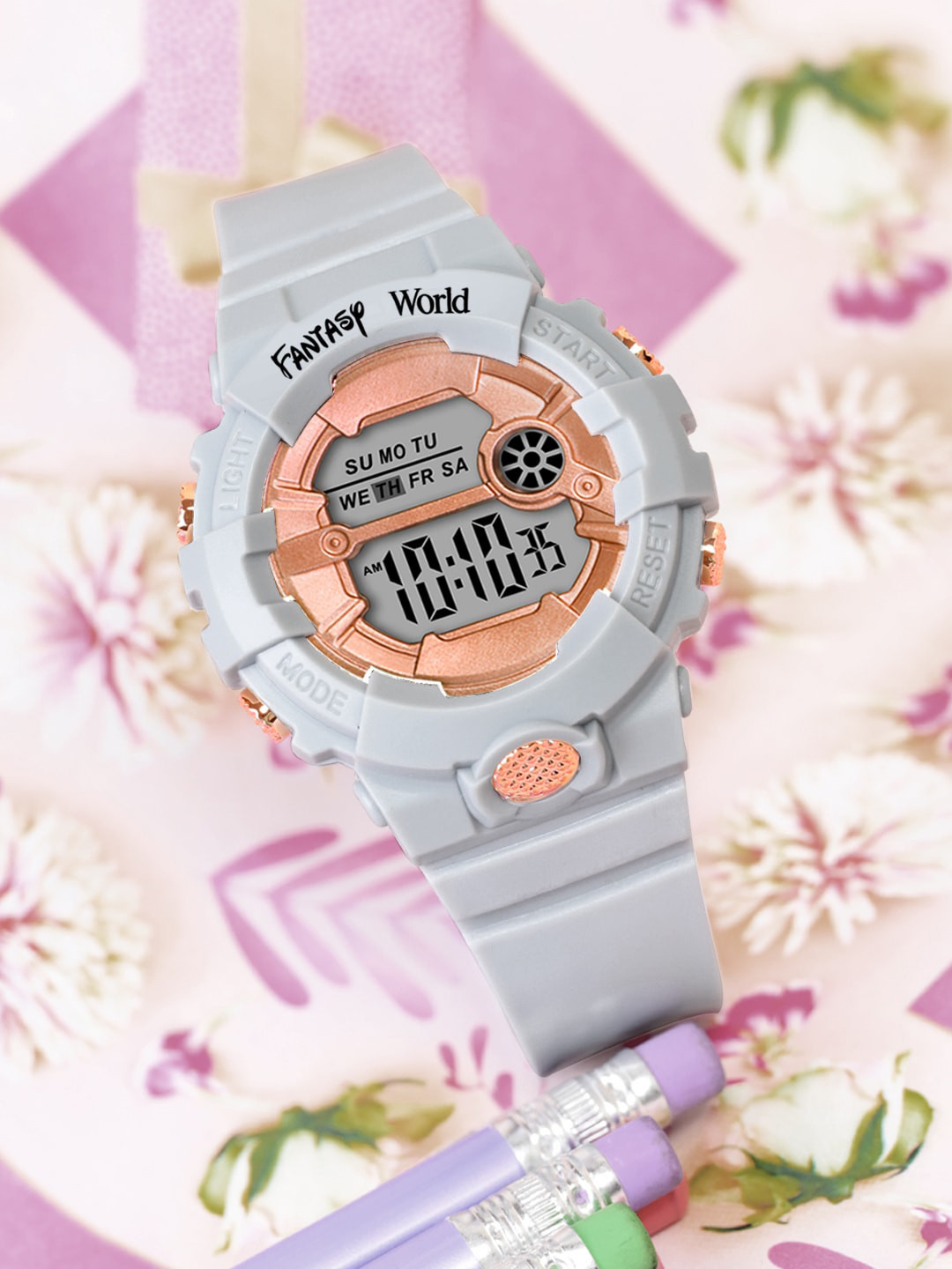 

Fantasy World Kids Patterned Dial Analogue Digital Multi Function Watch FW24-Sport-027-GRY, Grey